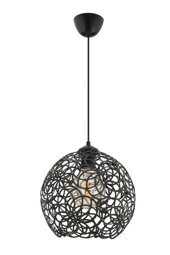 LUMINZO Lino 22 cm Siyah Modern Avize Sarkıt Salon Mutfak Kuaför Cafe Lamba Dekoratif Aydınlatma