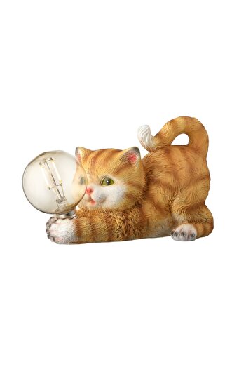 TOPI TOY Solar-powered lamp, cat, warm white light, height 14.5 cm