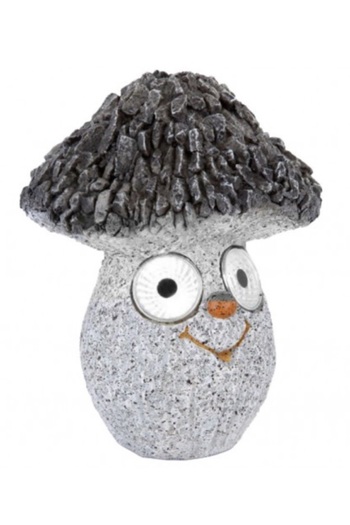 TOPI TOY Solar lamp, mushroom with hat, for garden or terrace decoration, white light, height 12.5 cm