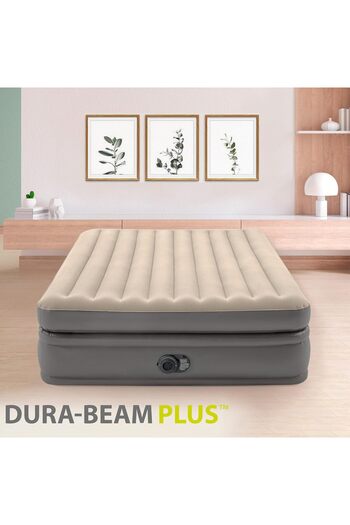 Intex Queen Comfort Elevated Airbed W/ Fiber-Tech Rp