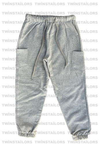 twins tailors Elastic Cuffs Inside Fleece Unprinted 3-Pack Unisex Anthracite-Black-Grey Children's Sweatpants