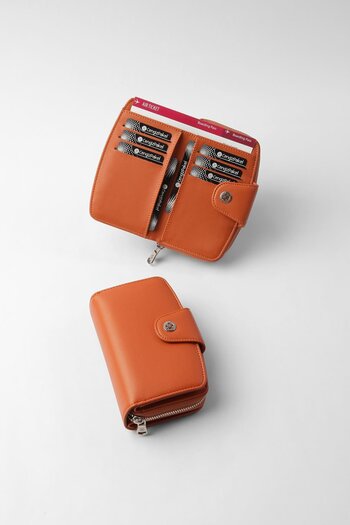 CENGİZ PAKEL Medium Size Snap Detailed Women's Wallet/Portfolio - 65300 - Tile