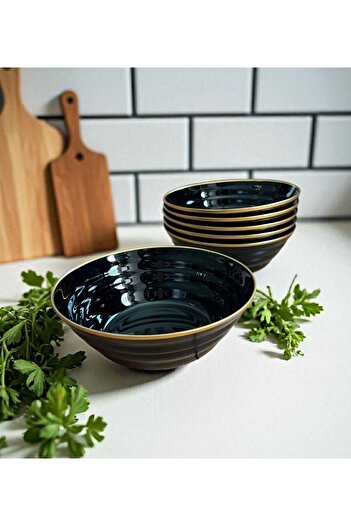 IKEA Natbarb 6 Pieces 14 cm Multi-Purpose Bowl Black Gld