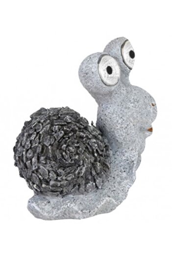 TOPI TOY Solar lamp, garden snail, for yard or terrace decoration, white light, height 12.5 cm