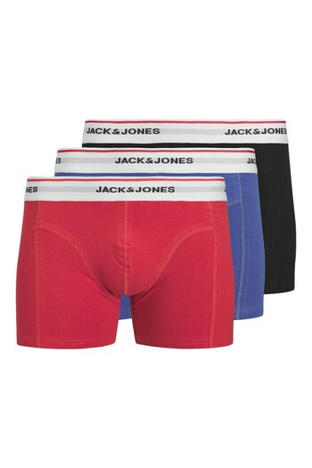 Jack & Jones Men's Black Jackayden Solid Trunks 3 Pack Sn Boxer 12281999-Black