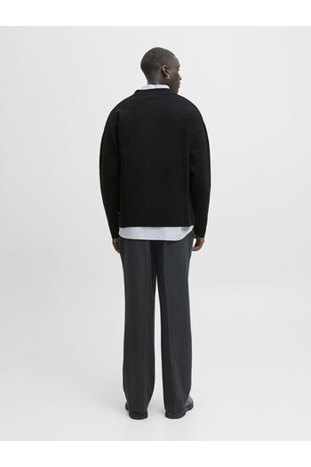 Jack & Jones Erkek Siyah Jprblabradfort Knit Cardigan Kazak & Hırka 12281760-Black