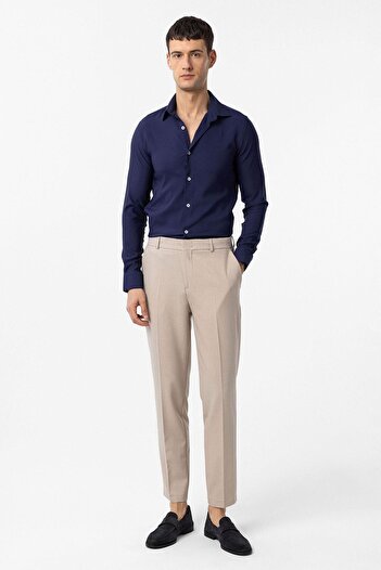 Antioch Navy Blue Slim Fit Men's Shirt