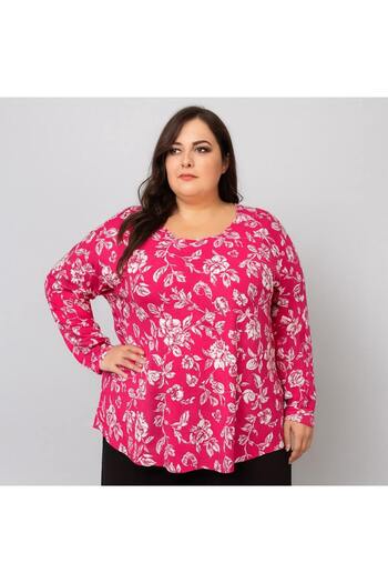 IHI Pink plus size blouse