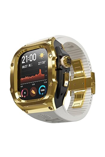 Stef's Cat Case for Apple Watch Ultra/Ultra 2 + Strap, U76, Polycarbonate, Gold