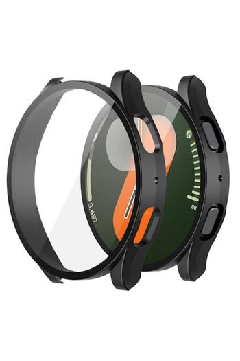 Stef's Cat Case for Samsung Galaxy Watch7 40mm + Screen Protector, L30, Polycarbonate, Black