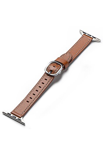 Danex Watch Strap for Apple Watch SE 40mm, Z33, Genuine Leather, Intense Brown