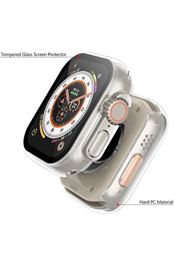 Danex Protective Case for Apple Watch Ultra/Ultra 2 + Film, T65, Lexgard, Transparent
