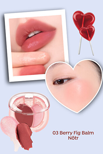 Missha Kalıcı Dudak & Yanak Balmı A'PIEU Juicy-Pang Mood Blending Lip&Cheek Balm (03 Berry Fig Balm)