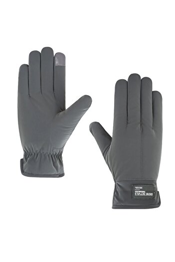 Stef's Cat Unisex Ski Gloves, E67, Polyester, Gray