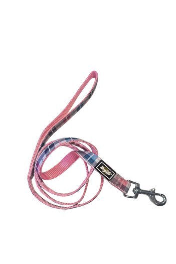 Doglife Pink Plaid Dog Walking Collar 1.5 cm X 120 cm