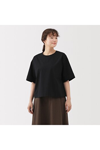 Muji Quick Dry Broadcloth 1/2 Sleeve Blouse