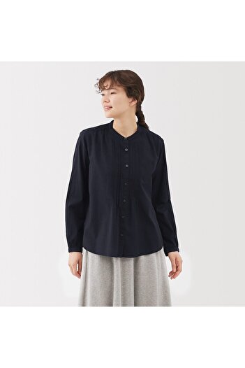 Muji Cotton Voile Long Sleeve Blouse