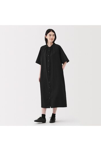 Muji Lyocell Blended 1/2 Sleeve Dress