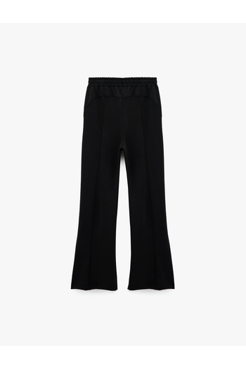 Koton High Waist Oversize Ribbed Wide Leg Modal Blend Sports Sweatpants