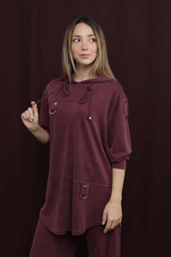 Puane Women's 14386 D Buckle Detailed Asymmetrical Suit
