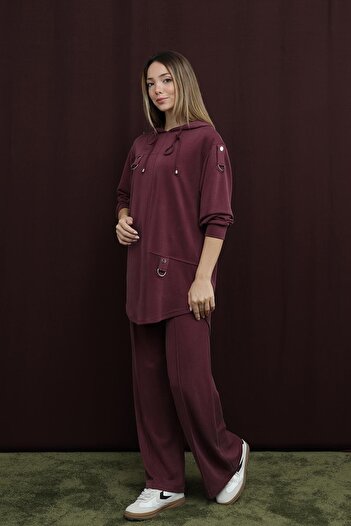 Puane Women's 14386 D Buckle Detailed Asymmetrical Suit