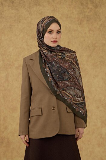 İpekhan İpekhan Soft Shawl Khaki 3052-05