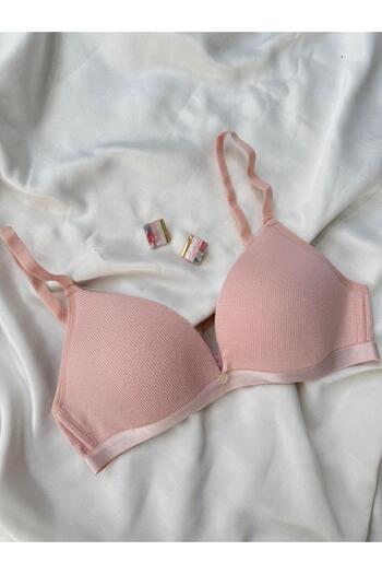 İNKO İÇ GİYİM Cotton Underwire-Free Unpadded Gatherer Bra