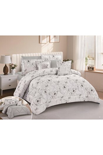 NAJMA Summer printed double bedspread with microfiber filling for a peaceful and comfortable sleep