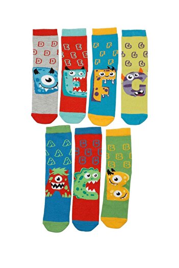 LC Waikiki Abc 7 Li Skt-B 5Pr Multicolored Boy's 7 Li Socks
