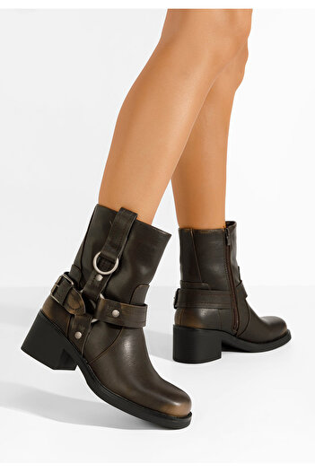 B T Shoes Γυναικεία Μποτάκια Livana καφε