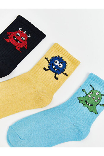 LC Waikiki Printed Boy's Booties Socks