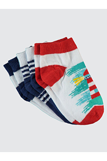 LC Waikiki Boys Booties Socks 2-12 Years Old Navy Blue