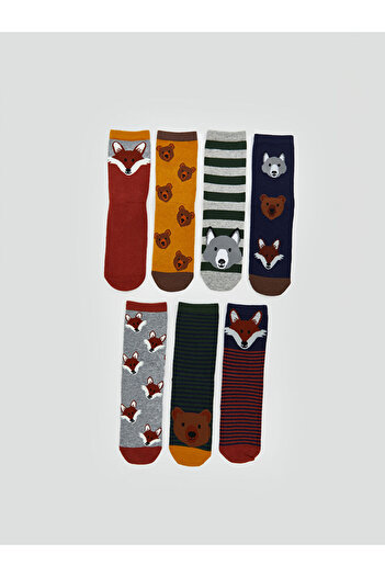 LC Waikiki Patterned Boy's Socks 7-Piece
