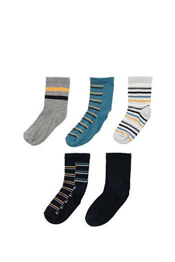 LC Waikiki Cross 5 Li Skt-B 4Pr Multicolored Boy Socks