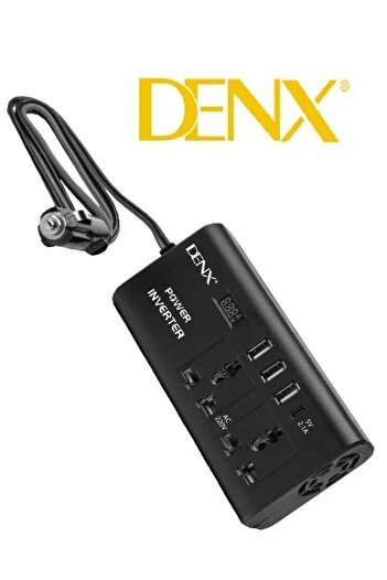 Dinex Car Power Inverter, 12V to 220V, High-Frequency Modified Sine Wave, 300W, Multi-Port, USB + Ty