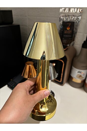 SEVEN7 Dokunmatik lamba gold gümüş bronz üçgen