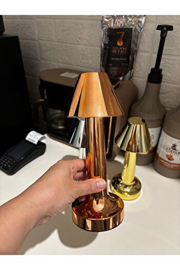 SEVEN7 Dokunmatik lamba gold gümüş bronz üçgen
