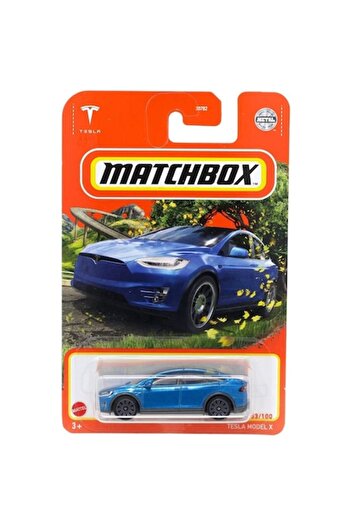 Matchbox Masinuta metalica Matchbox, Tesla Model X, 1:64, Albastru