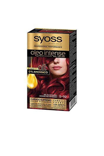 Syoss Oleo Intense Ammoniakfreie Haarfarbe #5,92 – Intensives Rot, 5 Stk 5 pz