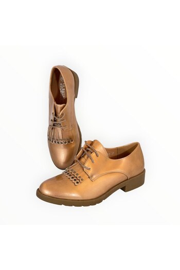 La Bottine Souriante Women's Oxford Shoes Bronze Size 37 EU