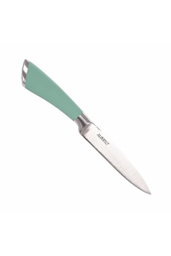 Alberto Chef Tapered Knife Hollow Stainless Steel With Soft Brown Handle 8 Inch