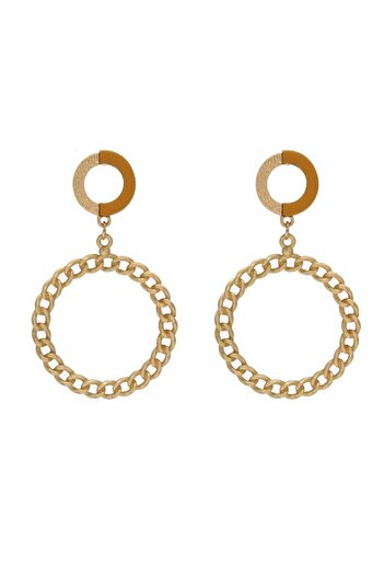 Pursehuit Gold earrings, round, with links, Victoria C3
