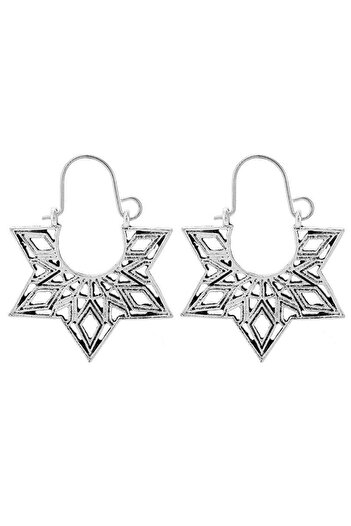Pursehuit Silver earrings, star shape, Oddrun C7 OUT