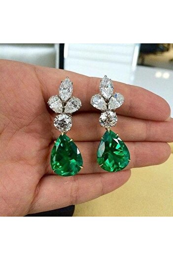 Pursehuit Silver earrings with zirconia stones, Isabela C14