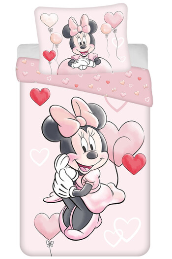Minnie Mouse Disney Minnie Heart Balloons bedding set 140×200cm, 70×90 cm