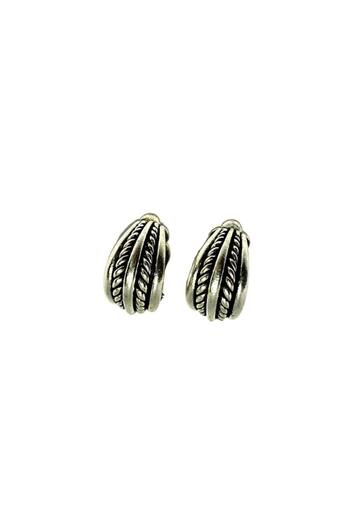 Pursehuit Emma Earrings, Clips, Silver C1