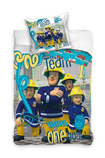 Pompierul Sam Team Goal bedding set 140×200cm, 70x90 cm