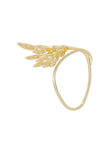 Pursehuit Ear cuff, gold, with stones and wings, Camila C1