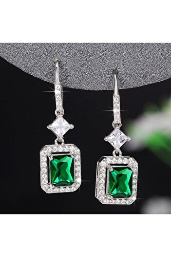 Pursehuit Silver earrings with zirconia stones, Benda C8