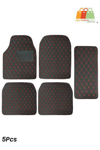 Generic 5-Piece Leather Car Floor Mats Set with Waterproof, Anti-Slip, and Scratch-Resistant Design